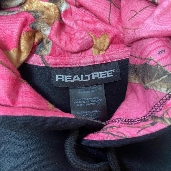 Realtree Pink Camo Logo Hoodie Sweatshirt XXL - Picture 2 of 8